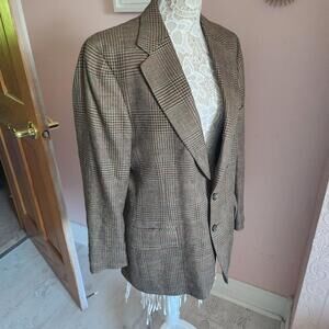 Ralph Lauren Brown Plaid Blazer